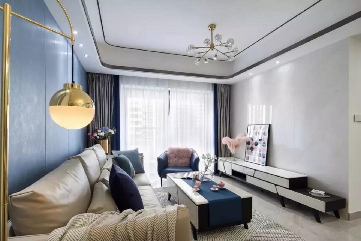 苏州万科遇见山客厅装修 苏州126平米客厅装修