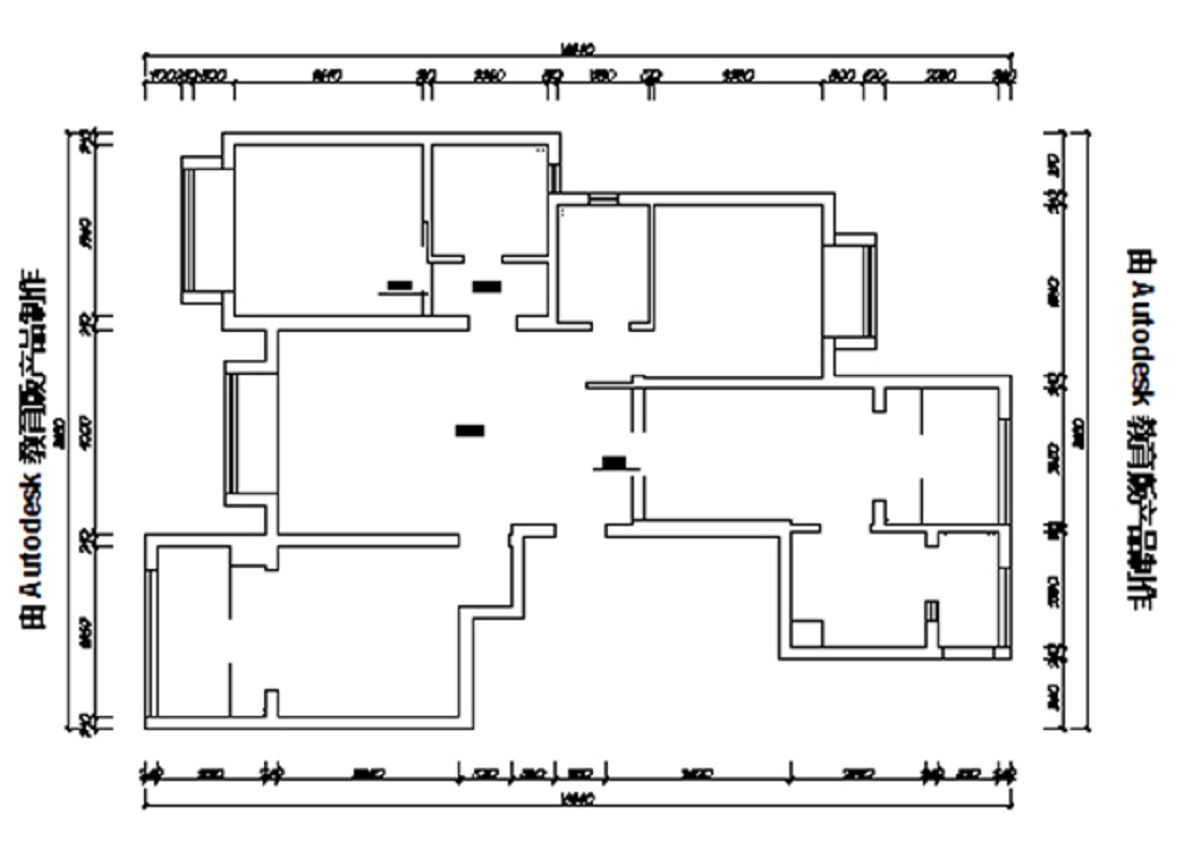 苏州城中花园装修原始结构图 苏州140平米装修户型图